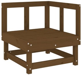 825369 vidaXL Canapea de colț pentru grădină, maro miere, lemn masiv de pin