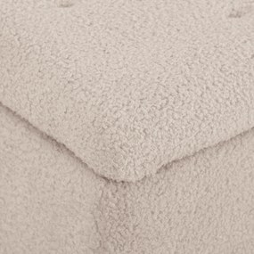 HOMCOM Scaun Modern cu Spațiu de Depozitare și Picioare din Lemn, Scaun Tapițat pentru Living sau Dormitor, 95x38x45 cm, Bej | Aosom Romania
