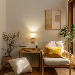 Lampă de perete Brilagi NUBILA WOOD 1xE27/25W/230V stejar/maro