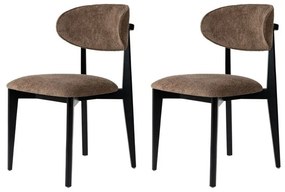 Set de scaune de sufragerie Lionte Brown andBlack, 2 buc.