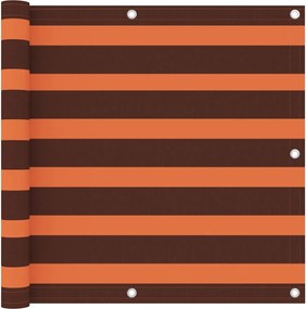 vidaXL Paravan de balcon portocaliu și maro 90x300 cm țesătură oxford