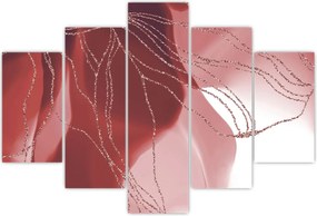 Tablou - Floare abstractă roșie N⁰1 (150x105 cm)