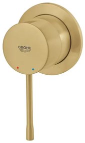 Baterie dus incastrata Grohe Essence auriu periat Cool Sunrise cu corp ingropat