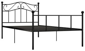 284523 vidaXL Cadru de pat, negru, 90 x 200 cm, metal