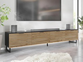 Dulap TV Surezina 200 (Negru grafit + Stejar wotan) . 1106268