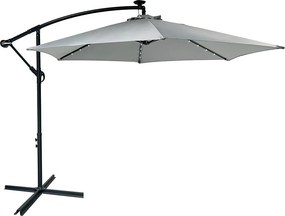 Umbrelă de soare reglabilă AVENBERG SUNNY LED 300, diametru 3M, gri