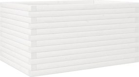 vidaXL Jardinieră de grădină, alb, 90x60x46 cm, lemn masiv de pin