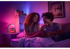 Lampă LED RGB dimabilă cu ceas deșteptător și încărcare Qi Immax 08986L 30W/230V auriu