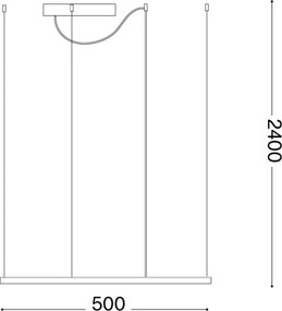 Ideal Lux - Lustră LED suspendată pe cablu ORACLE SLIM LED/33W/230V CRI 90 50x50 cm, finisaj auriu