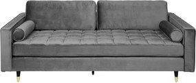 Canapea impozanta Cozy 220cm, catifea gri