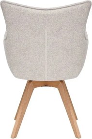 Set de 2 scaune pivotante picioare din lemn VOGUE bej