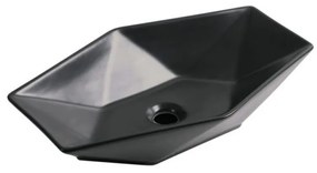 Lavoar ceramic KR-570, 57,5x36,5x12,5cm, negru mat