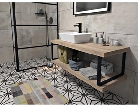 Suport pentru blat negru din oțel 49x4 cm – Sapho