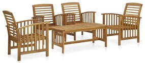 vidaXL Set mobilier de grădină, 5 piese, lemn masiv de acacia
