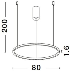 Lustra LED suspendata design modern circular TARQUIN D-80cm argintie