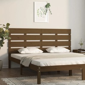 821365 vidaXL Tăblie de pat, maro miere, 200x3x80 cm, lemn masiv de pin