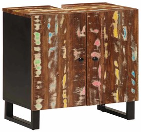 vidaXL Dulap de chiuvetă 62x33x58 cm lemn masiv reciclat&amp;lemn compozit