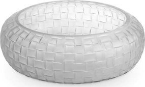 Vas decorativ design LUX realizat manual din sticla Varese frosted