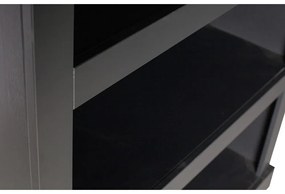 Bibliotecă neagră din lemn de pin 107x160x39 cm Bonk – WOOOD