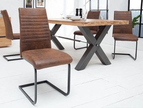 Set de 2 scaune Appartment, microfibra maro antic A-39377 VC