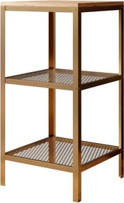 Raft metalic pentru carti, 40x80x40 cm, Rolin 1, ADRK Furniture (Culoare: Alb / Sonoma)