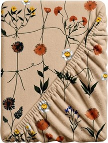 Cearsaf Cocolino microplus cu elastic HERBAR 90x200 cm bej