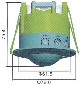 Senzor de mișcare cu microunde încastrat MW B 360° 1200W/230V alb