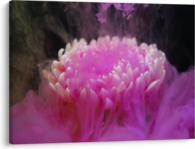 Tablou cu floare în fum roz (70x50 cm)