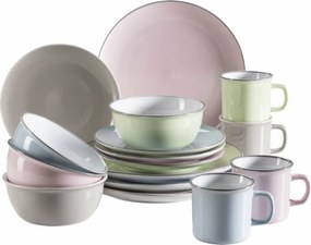 Mäser Set de veselă 16 piese MAILA – mix albastru deschis