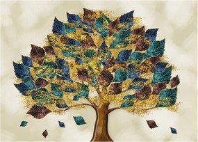Tablou pe sticlă - Copac decorativ (70x50 cm)