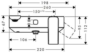 Baterie cada crom Hansgrohe Axor Urquiola