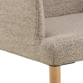 Scaun de sufragerie bej cu cotiere tapițat Zoe – Actona