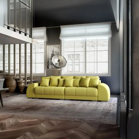 Canapea extensibilă dumonde cu 2 lăzi de depozitare si sezut confortabil din spuma high-density, Verona Enjoy Green 310x100 cm