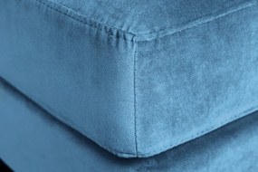 Taburete elegant Cozy Velvet 80cm, catifea aqua