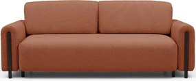Canapea teracotă extensibilă/cu spațiu de depozitare cu tapițerie din țesătură bouclé 244 cm Arcadova – ELTAP
