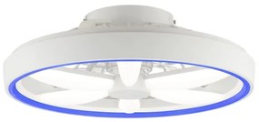 Ventilator LED RGBW de tavan cu lumină Brilliant GAIANO LED/48W/230V alb + telecomandă