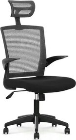 Scaun de birou VALOR, negru/gri, stofa mesh/metal, 64x62x115/125 cm
