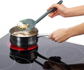 Lingura cu fante Lekue 1010183, 29x6,4x9,5 cm, +4°C/+220°C, Rezistenta la zgarieturi, Rasina poliesterica, Verde