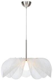 Lustră albă cu abajur din sticlă ø 75 cm Styrka – Markslöjd