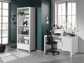 Set Mobilier Cameră Copii ERIK: Birou și Bibliotecă, Alb – Vipack