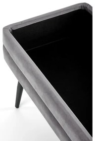 Bancă cu spațiu de depozitare VELVA 37x78 cm gri