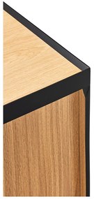 Comodă neagră înaltă cu aspect de lemn de stejar 95x120 cm Arista – Teulat