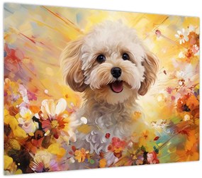 Tablou - Câine fericit (70x50 cm)