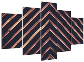 Tablou - Motiv de lemn pe fond negru (150x105 cm)