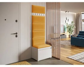 Mobilier pentru hol Kendora 60 (cu 6 buc panouri tapițate Pazara 60x30) (Alb) (manila 32). 1054020