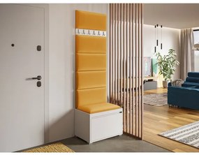 Mobilier pentru hol Kendora 60 (cu 6 buc panouri tapițate Pazara 60x30) (Alb) (manila 32). Promo -17%. 1054020