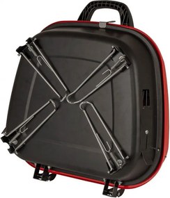 Gratar pe carbuni Muhler 1003819, 41 x 41 x 40 cm, Grill zincat, Capac, Rosu