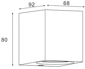Aplică de exterior Zuma Line SJ20211-1W HARMONIA 1xGU10/35W/230V IP44 negru