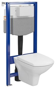 Set vas wc suspendat Carina CleanOn cu capac soft close si rezervor incastrat C37 Aqua 50