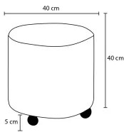 Taburet KIMA, Ø 40 cm, antracit